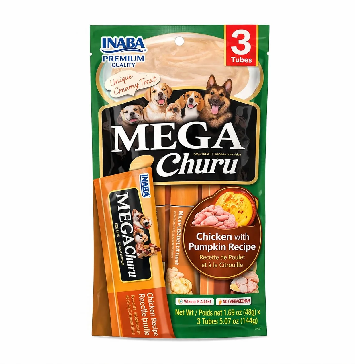 CHURU MEGA DOG POLLO -CALABAZA X 3 UNDS