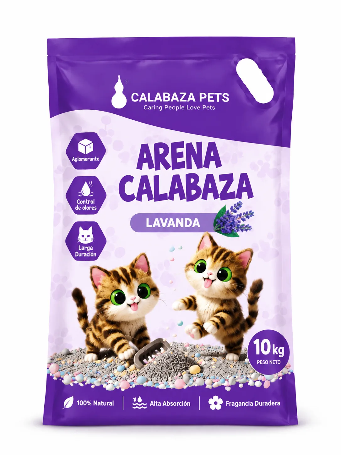 ARENA CALABAZA LAVANDA X 10 KILOS