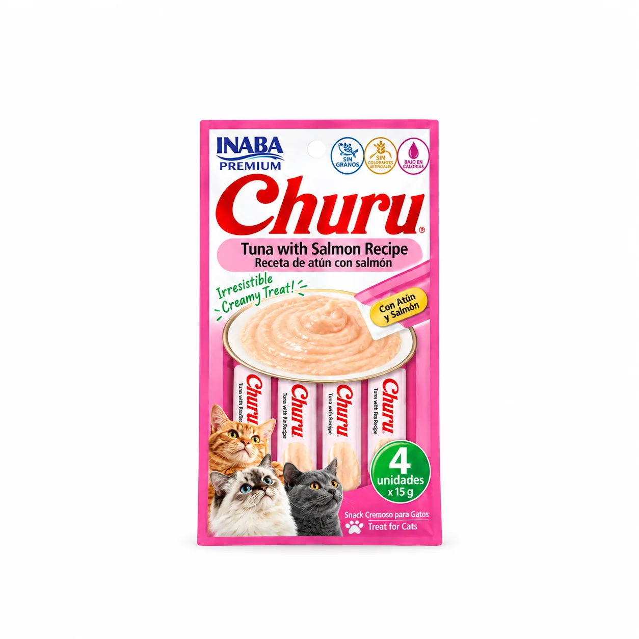 CHURU CATS X 4 SABOR SALMON CON ATUN