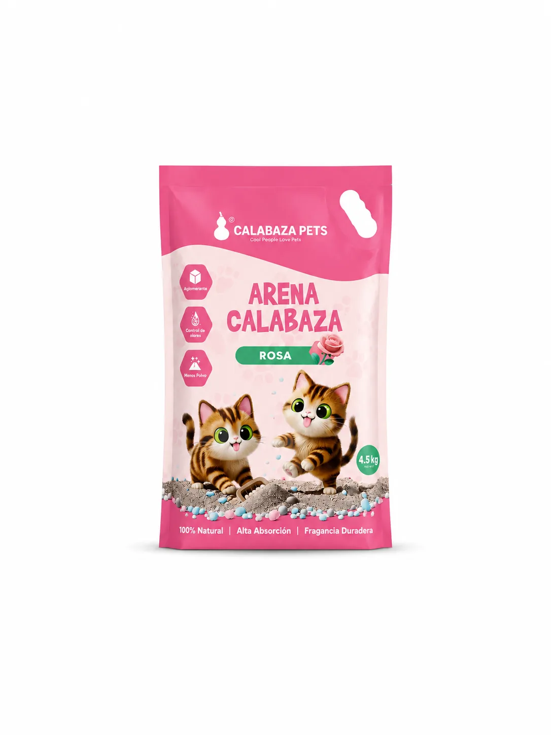 ARENA CALABAZA AROMA ROSA X 4.5 KG